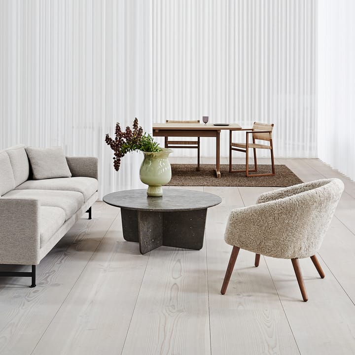 Sillón lounge Ditzel de piel de oveja, Moonlight - walnut Fredericia Furniture
