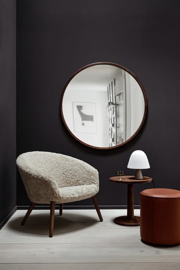 Sillón lounge Ditzel de piel de oveja - Moonlight - walnut - Fredericia Furniture