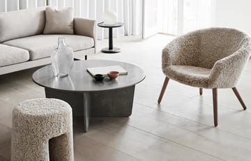 Sillón lounge Ditzel de piel de oveja - Moonlight - walnut - Fredericia Furniture