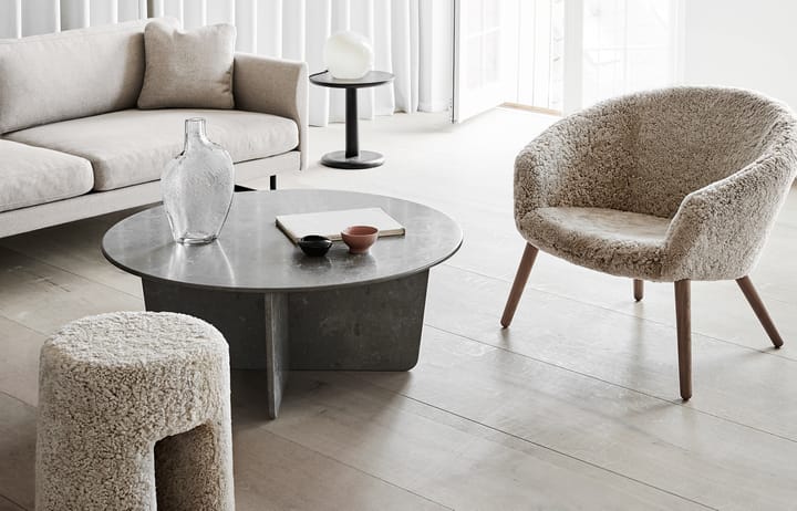 Sillón lounge Ditzel de piel de oveja, Moonlight - walnut Fredericia Furniture