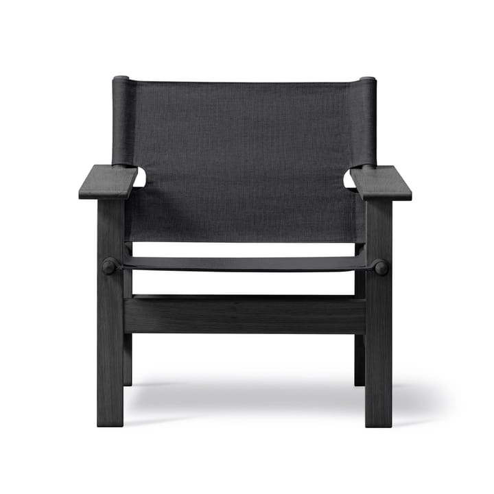 Sillón The Canvas Chair - Canvas negro - roble lacado negro - Fredericia Furniture