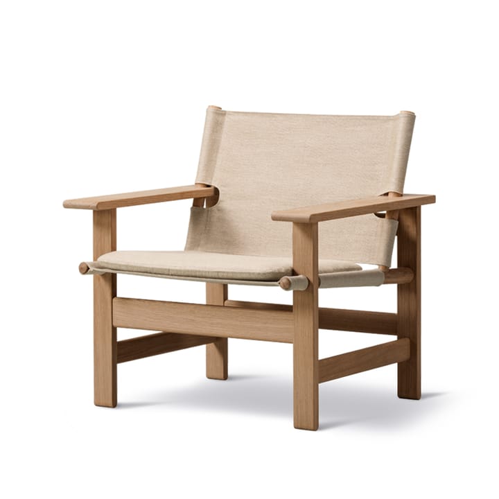 Sillón The Canvas Chair, Estructura Canvas natural aceitada clara, incl. cojín Canvas Fredericia Furniture