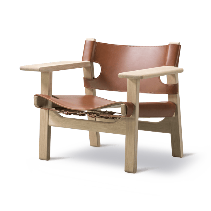 Sillón The Spanish Chair, Cuero cognac - roble claro aceitado Fredericia Furniture