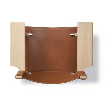 Sillón The Spanish Chair - Cuero cognac - roble claro aceitado - Fredericia Furniture