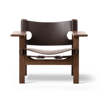 Sillón The Spanish Chair - Cuero marrón oscuro - nogal aceitado - Fredericia Furniture