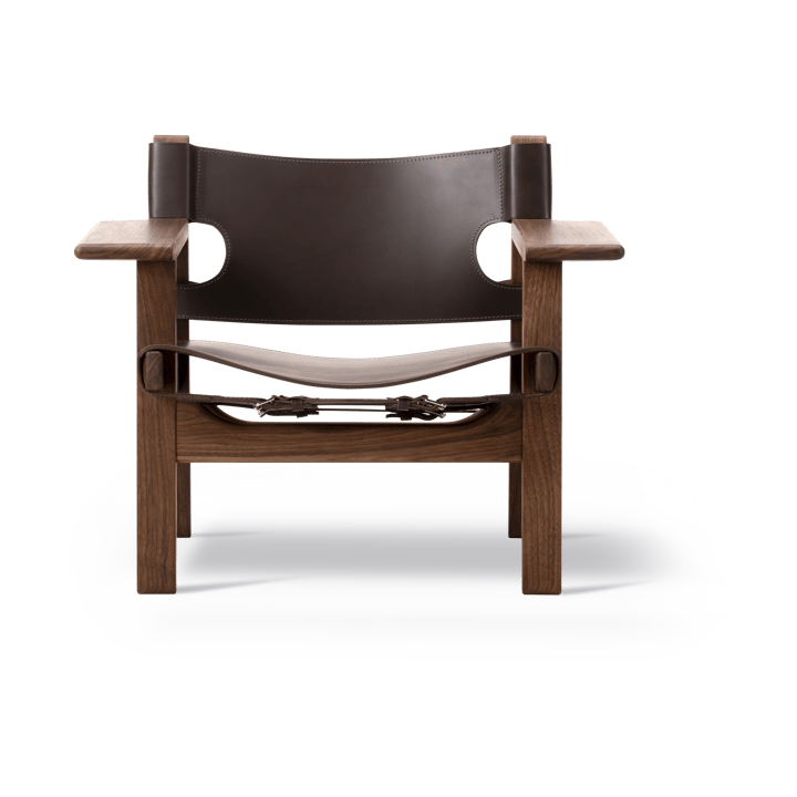 Sillón The Spanish Chair, Cuero marrón oscuro - nogal aceitado Fredericia Furniture