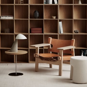Sillón The Spanish Chair - Cuero negro - roble ahumado - Fredericia Furniture