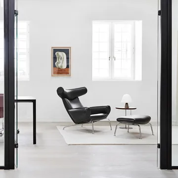 Sillón Wegner Ox - Piel max 98-cromo - Fredericia Furniture