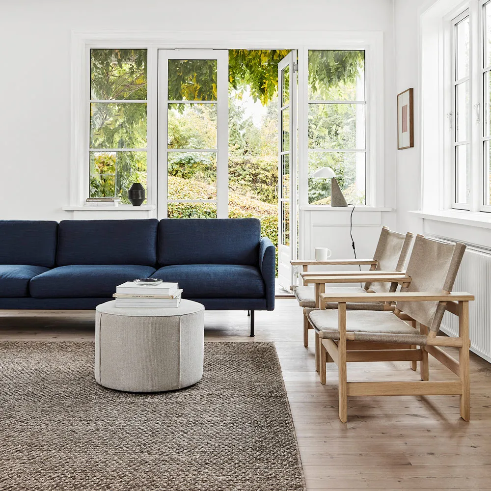 Sofá Calmo 5623, Sunniva 242 - acero negro Fredericia Furniture