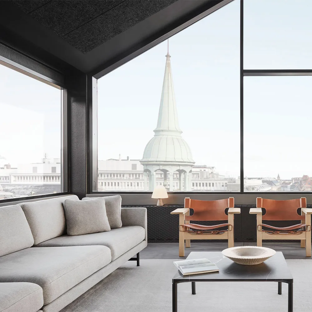 Sofá Calmo 5623, Sunniva 717 - acero negro Fredericia Furniture