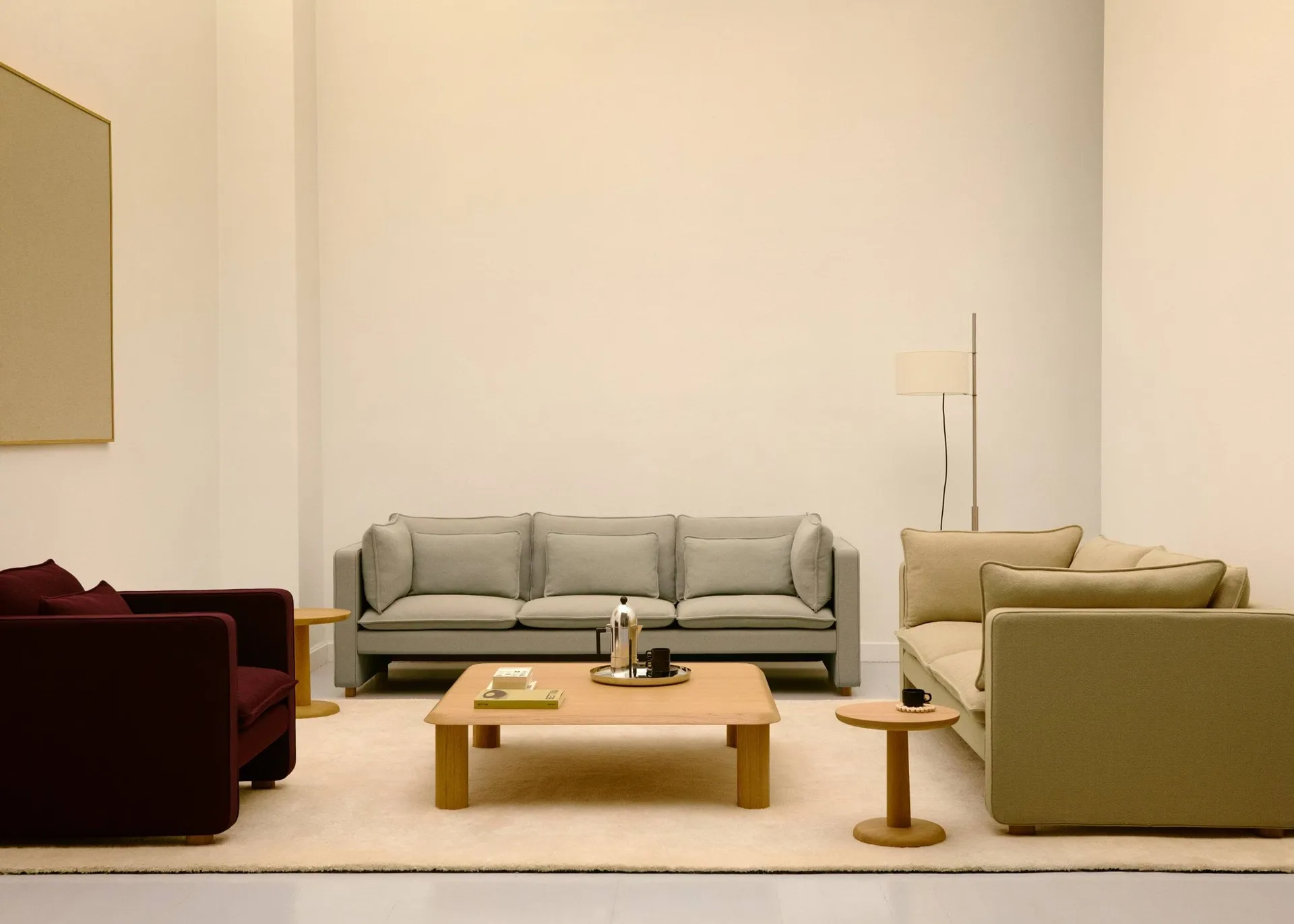 Sofá Jota, Vidar 146-roble aceitado claro, 231 cm, 3 plazas Fredericia Furniture