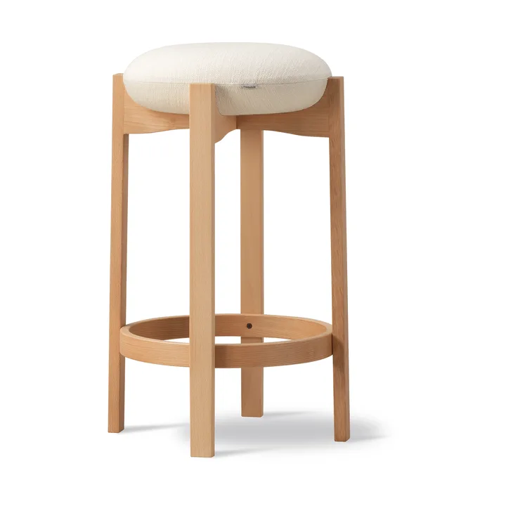 Taburete alto Pioneer  - Odino NE22 off white-haya aceitada - Fredericia Furniture