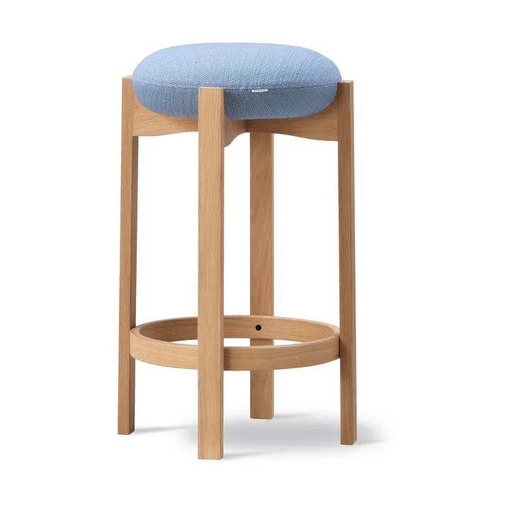 Taburete alto Pioneer  - Odino PV82 light blue-roble lacado - Fredericia Furniture