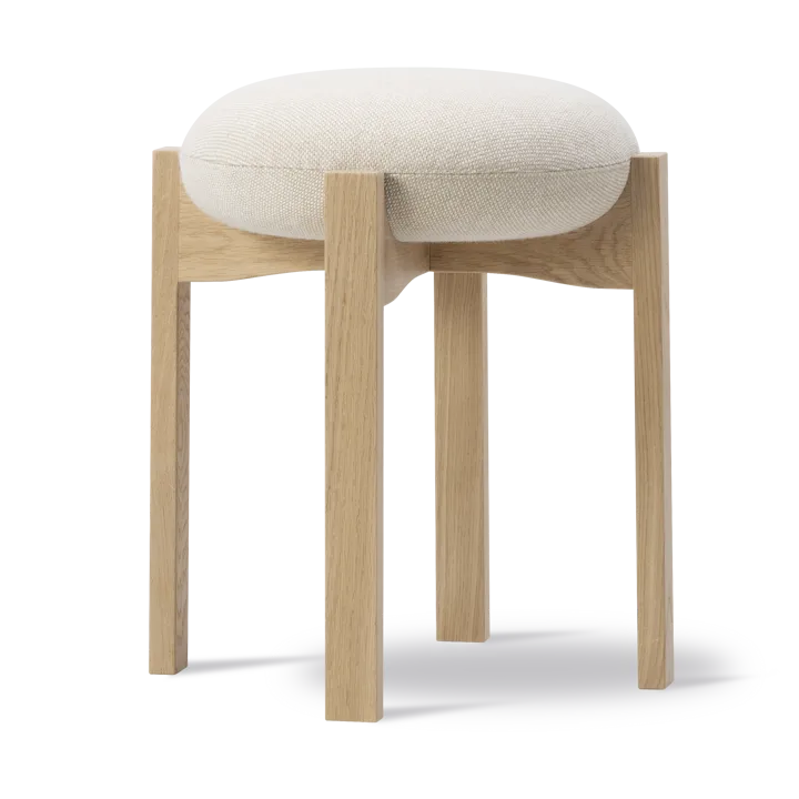 Taburete redondo Pioneer bajo - Hallingdal 200 - roble lacado - Fredericia Furniture