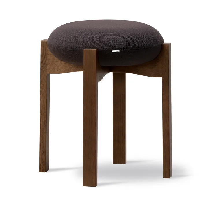 Taburete redondo Pioneer bajo - Vidar 386-roble teñido ahumado lacado - Fredericia Furniture