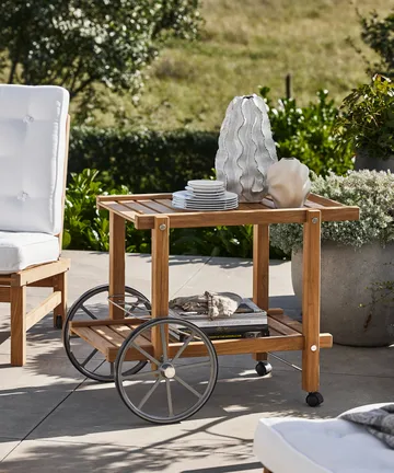 Carrito de servicio 14 - Teca - Fri Form