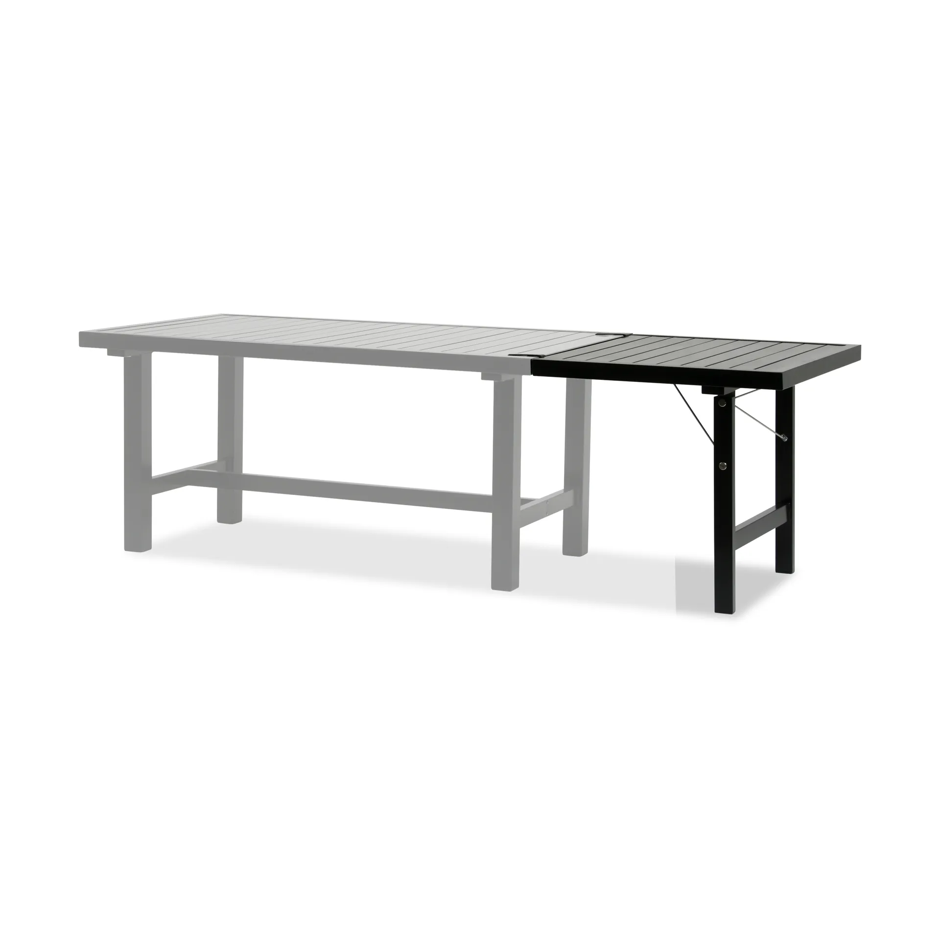 Extensión de mesa con patas 64 , Negro, H: 66 cm Fri Form