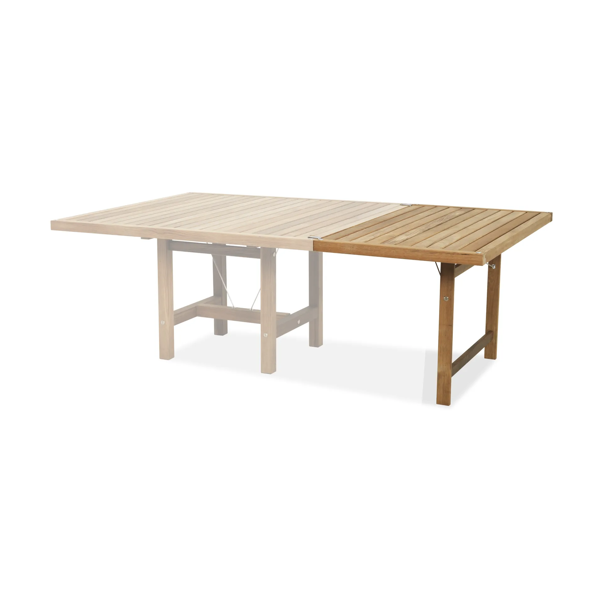 Extensión de mesa con patas 68, Teca, H: 68 cm Fri Form