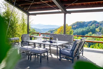 Mesa 65 - Gris, 124×122×72 cm - Fri Form