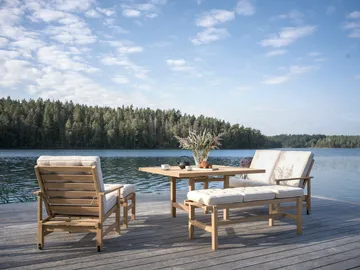 Mesa 65 - Teca, 128×120×68 cm - Fri Form