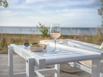 Mesa auxiliar con ruedas 49 - Blanco, 50×46 cm - Fri Form