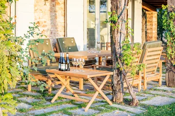 Mesa auxiliar de ladrillos 60  - Teca, 59×94 cm - Fri Form