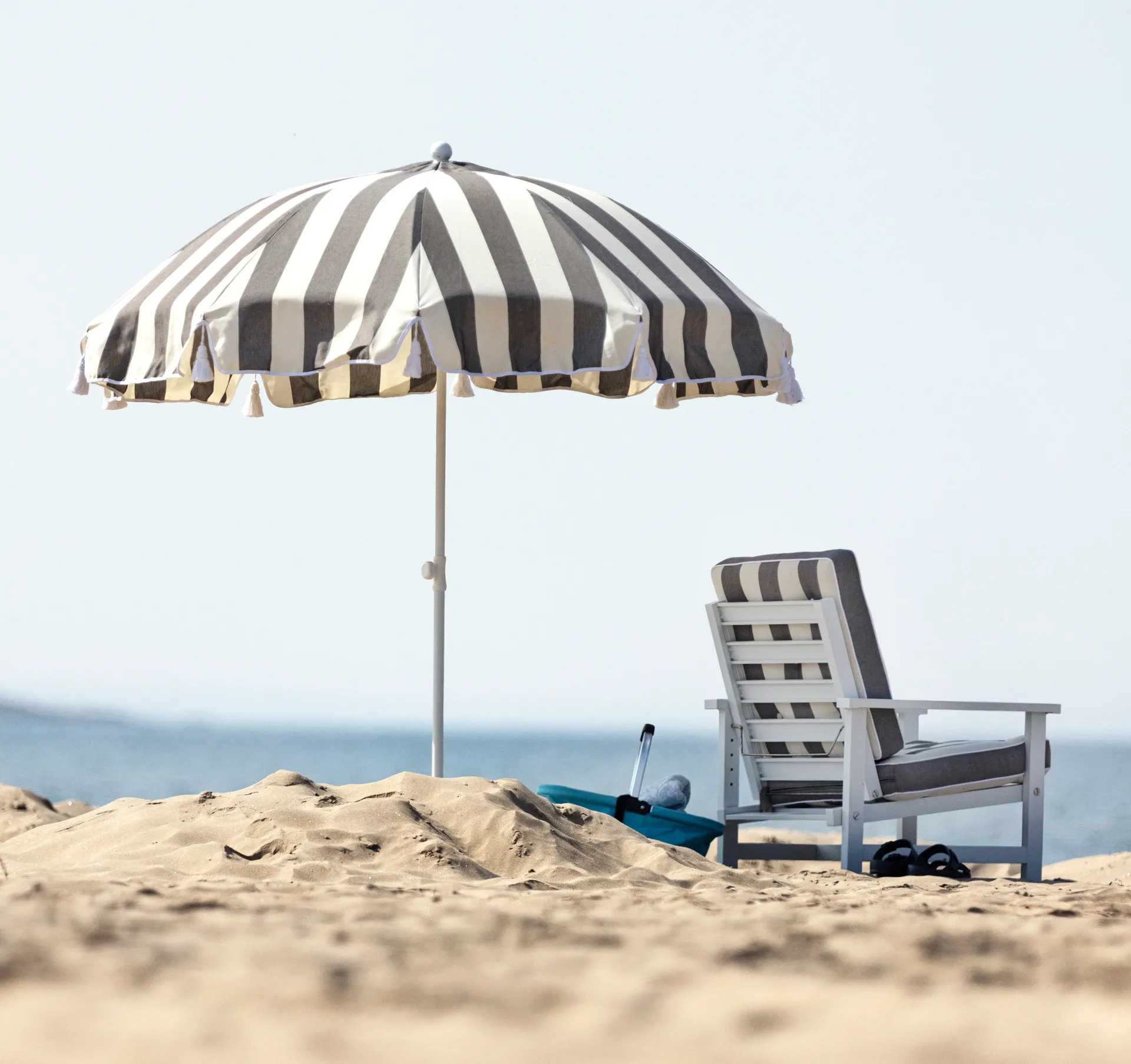 Parasol 90, Crown a rayas, Ø220 cm Fri Form