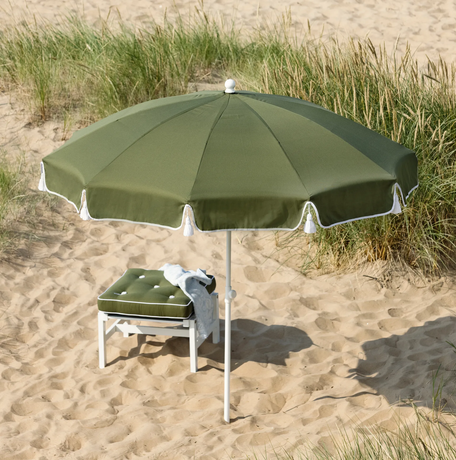 Parasol 90, Verde caqui, Ø220 cm Fri Form
