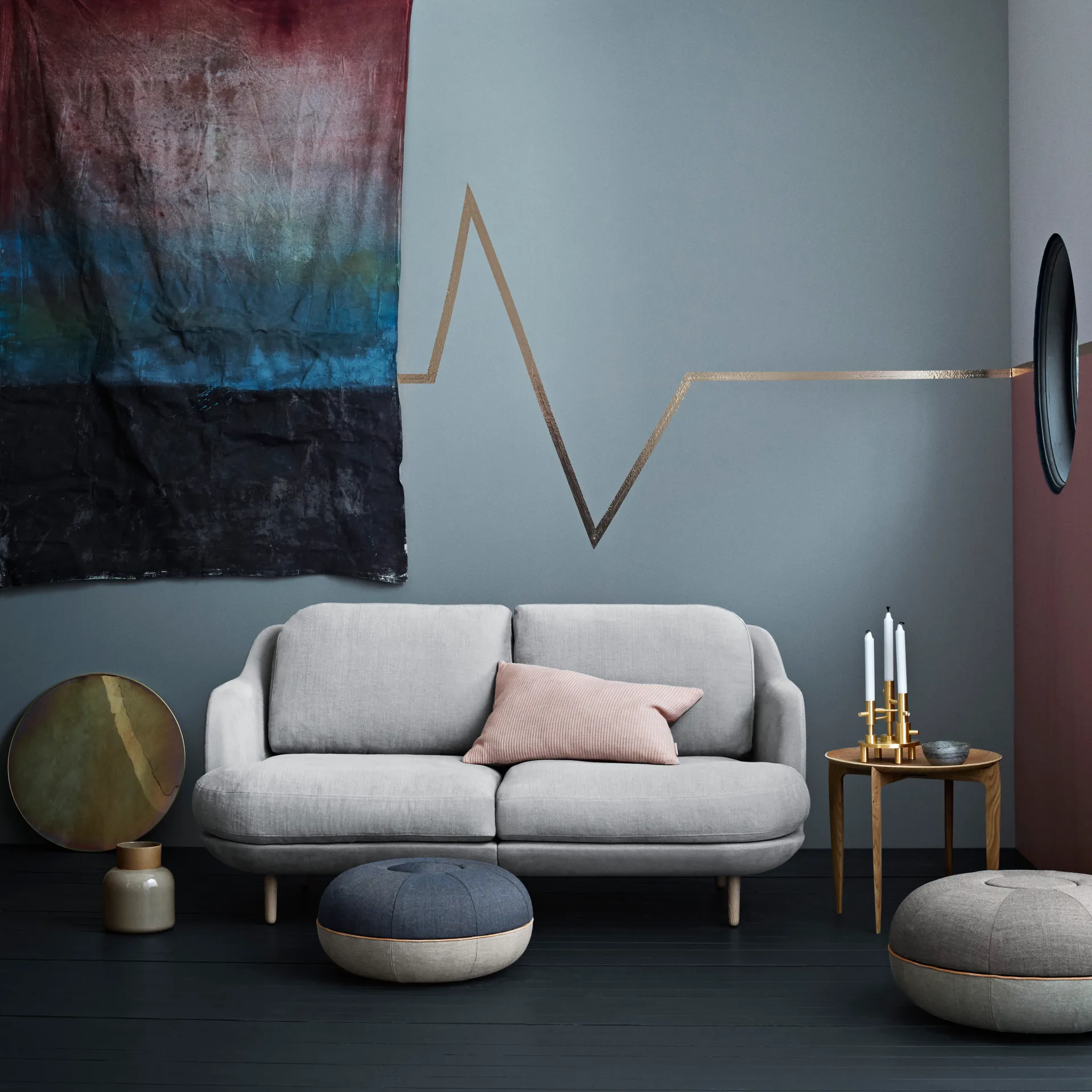 Asiento puff Pouf grande, Concrete Fritz Hansen