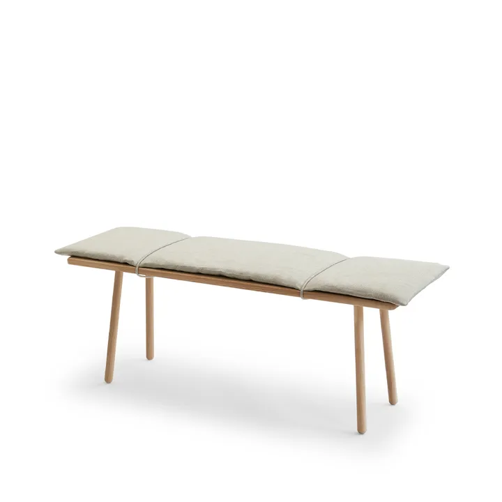 Banco Georg - Roble sin tratar, incluye cojín beige - Fritz Hansen