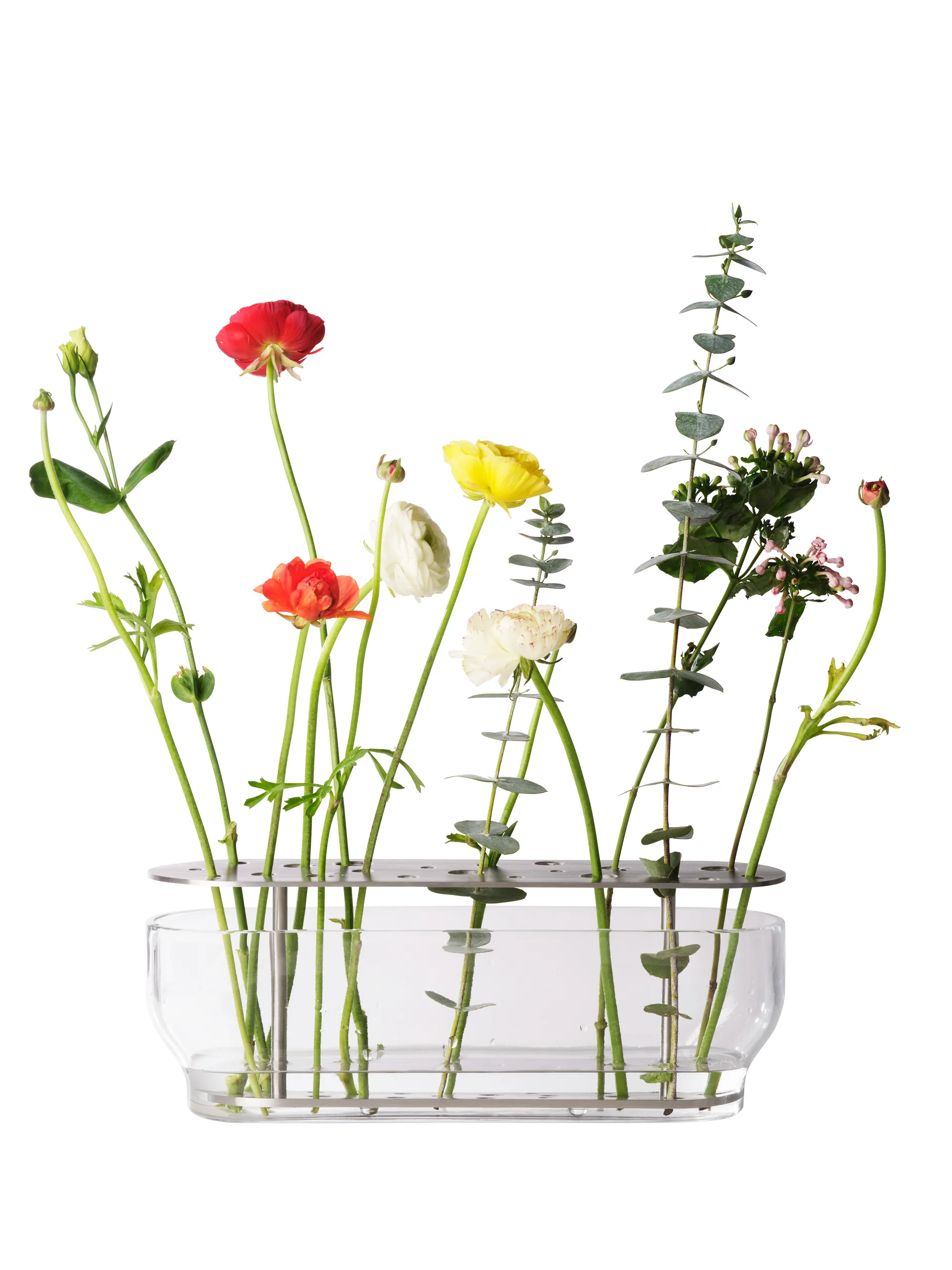 Jarrón Ikebana acero inoxidable, Long Fritz Hansen