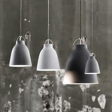 Lámpara colgante Caravaggio 1 - Blanco brillante-cable textil gris - Fritz Hansen