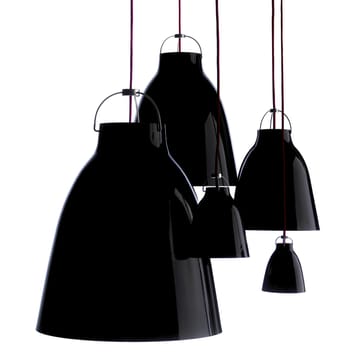 Lámpara colgante Caravaggio 1 - Blanco brillante-cable textil gris - Fritz Hansen