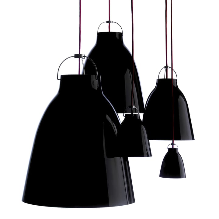 Lámpara colgante Caravaggio 1 - Blanco brillante-cable textil gris - Fritz Hansen