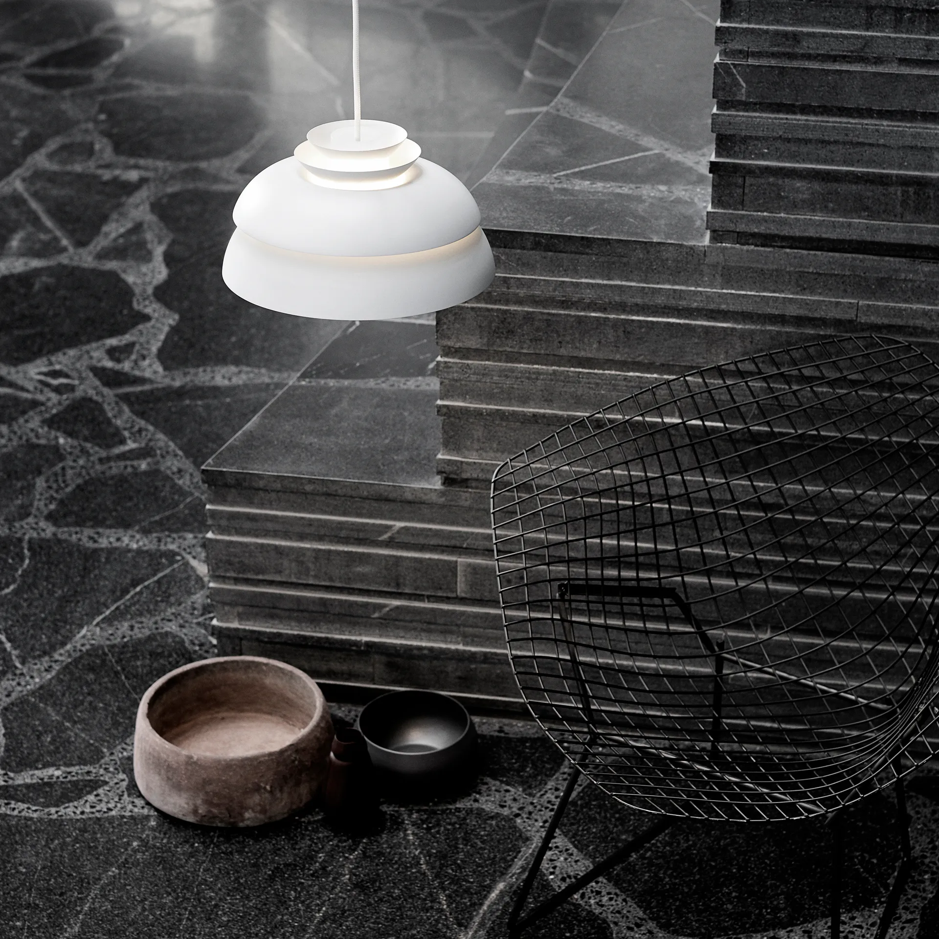 Lámpara colgante Concert blanco, P1 Fritz Hansen