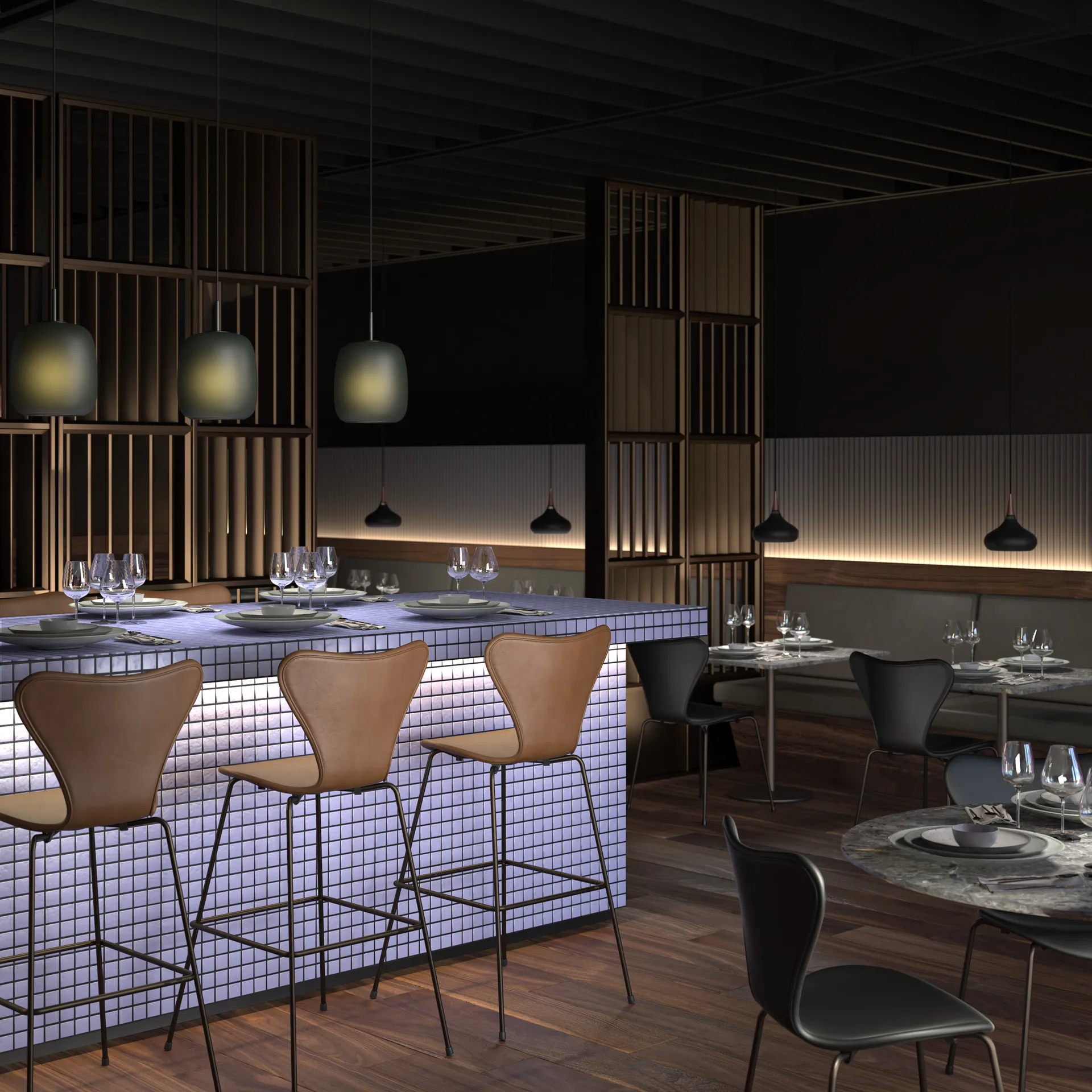 Lámpara colgante Maluma, Moss Fritz Hansen