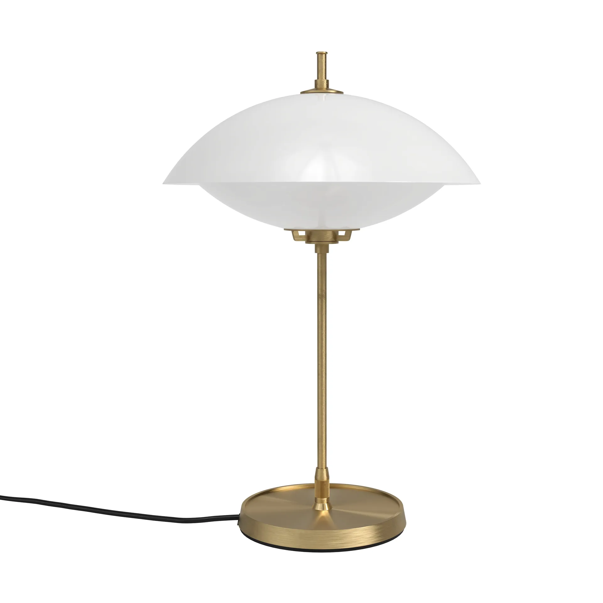 Lámpara de mesa Clam 50 cm, Opal-brass Fritz Hansen
