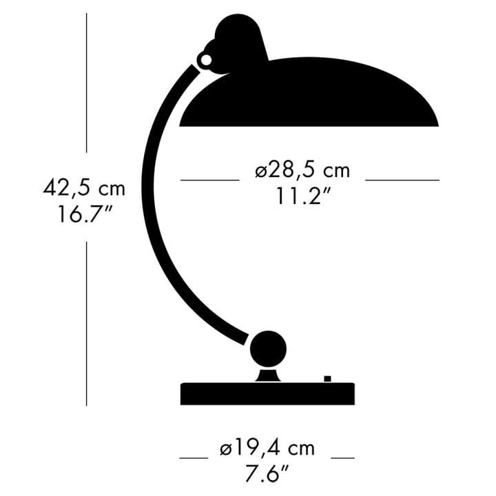 Lámpara de mesa Kaiser Idell 6631-T Luxus latón, negro mate Fritz Hansen