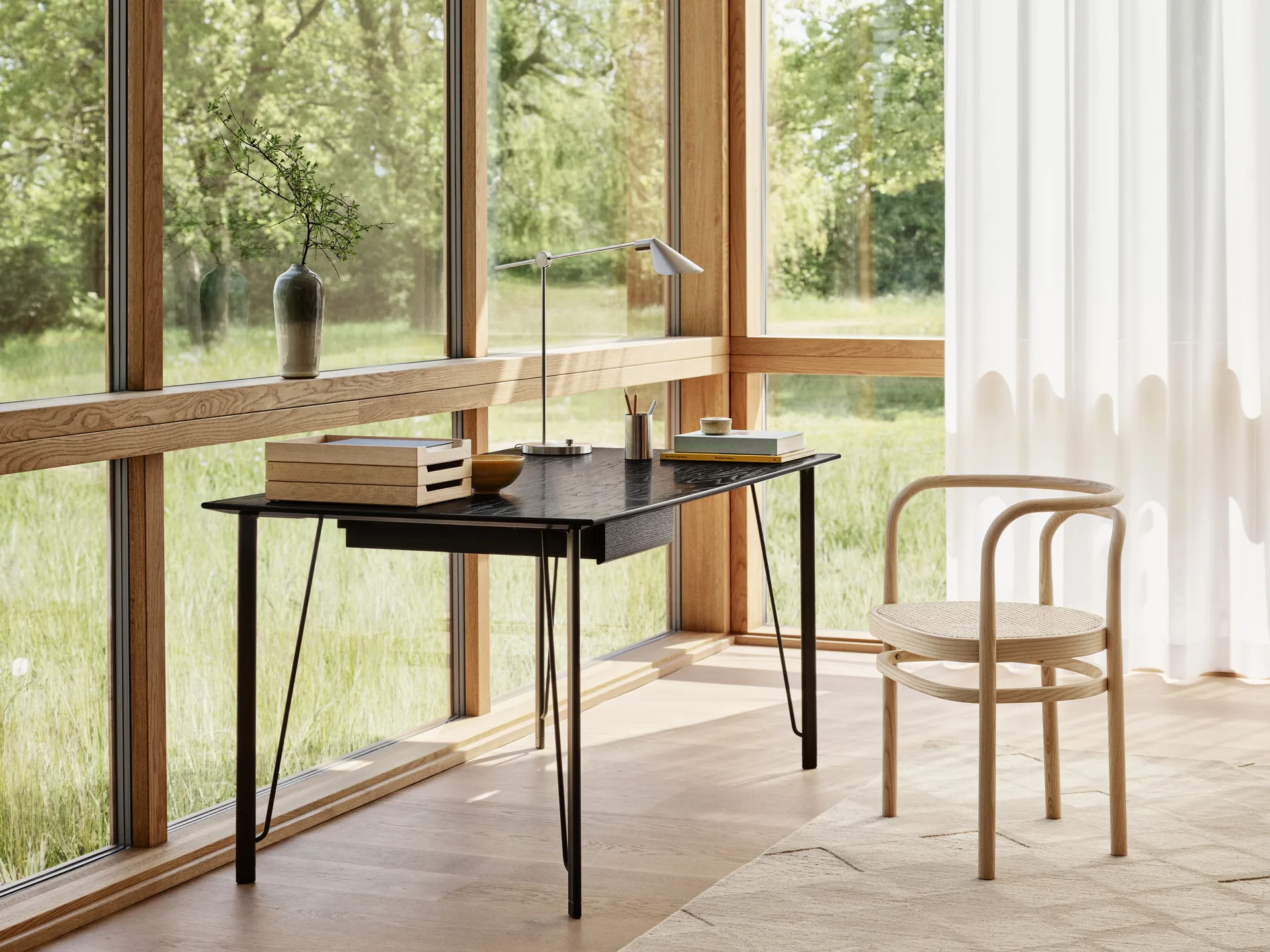 Lámpara de mesa MS021, Steel Fritz Hansen