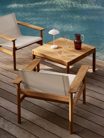 Lámpara de mesa portátil Clam 31 cm - White - Fritz Hansen