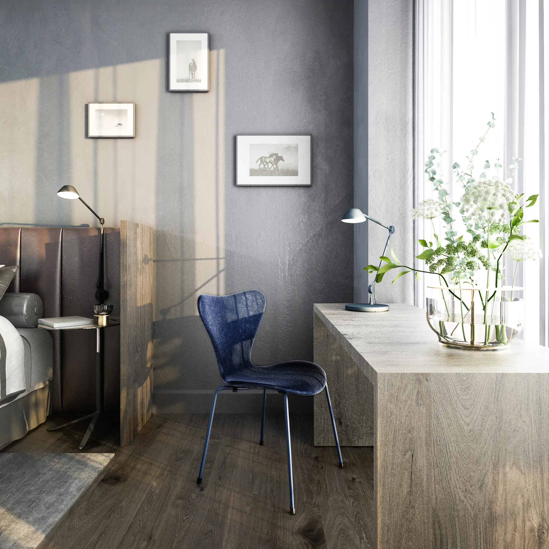 Lámpara de pared AQ01, Negro Fritz Hansen