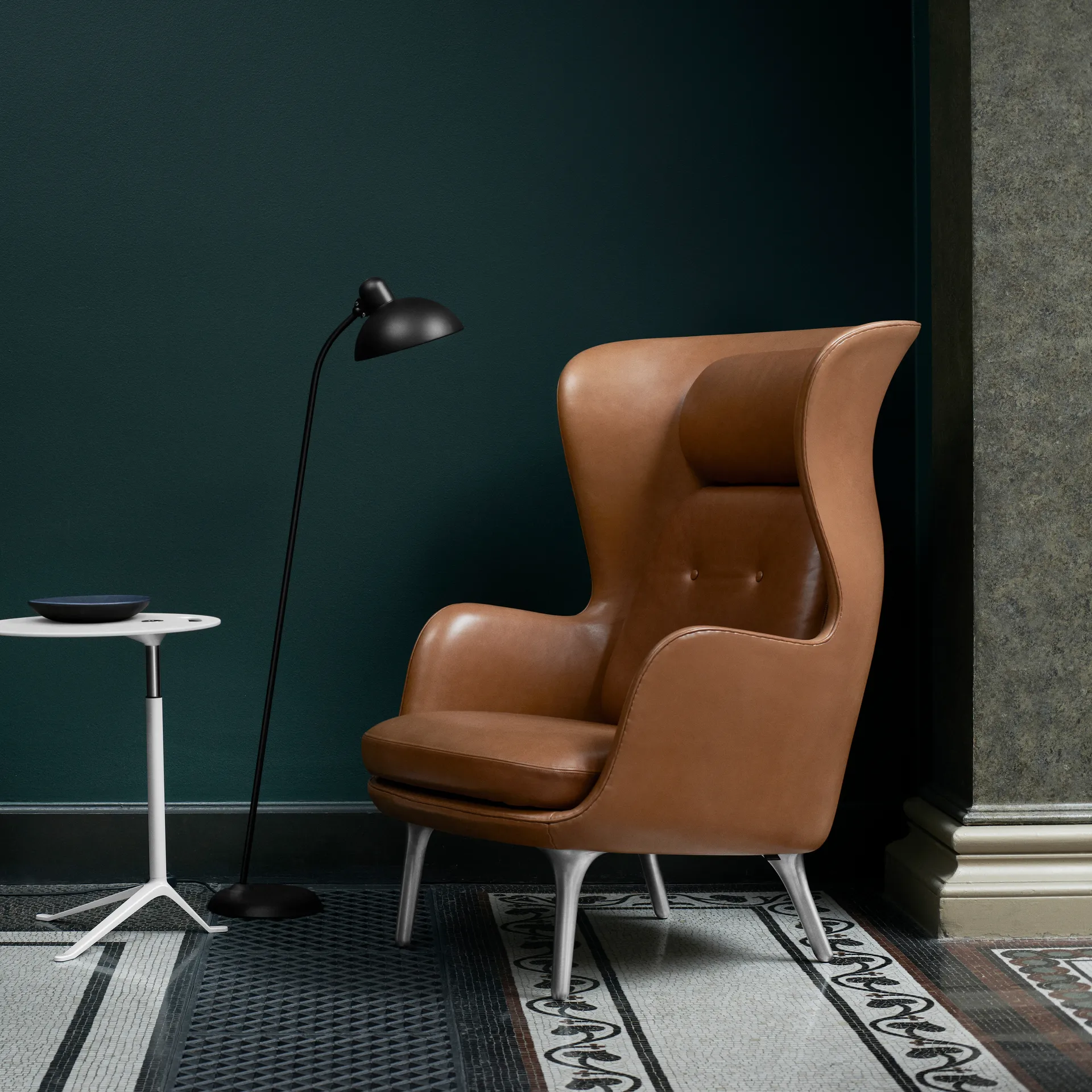Lámpara de pie Kaiser Idell 6556-F, Matt black Fritz Hansen