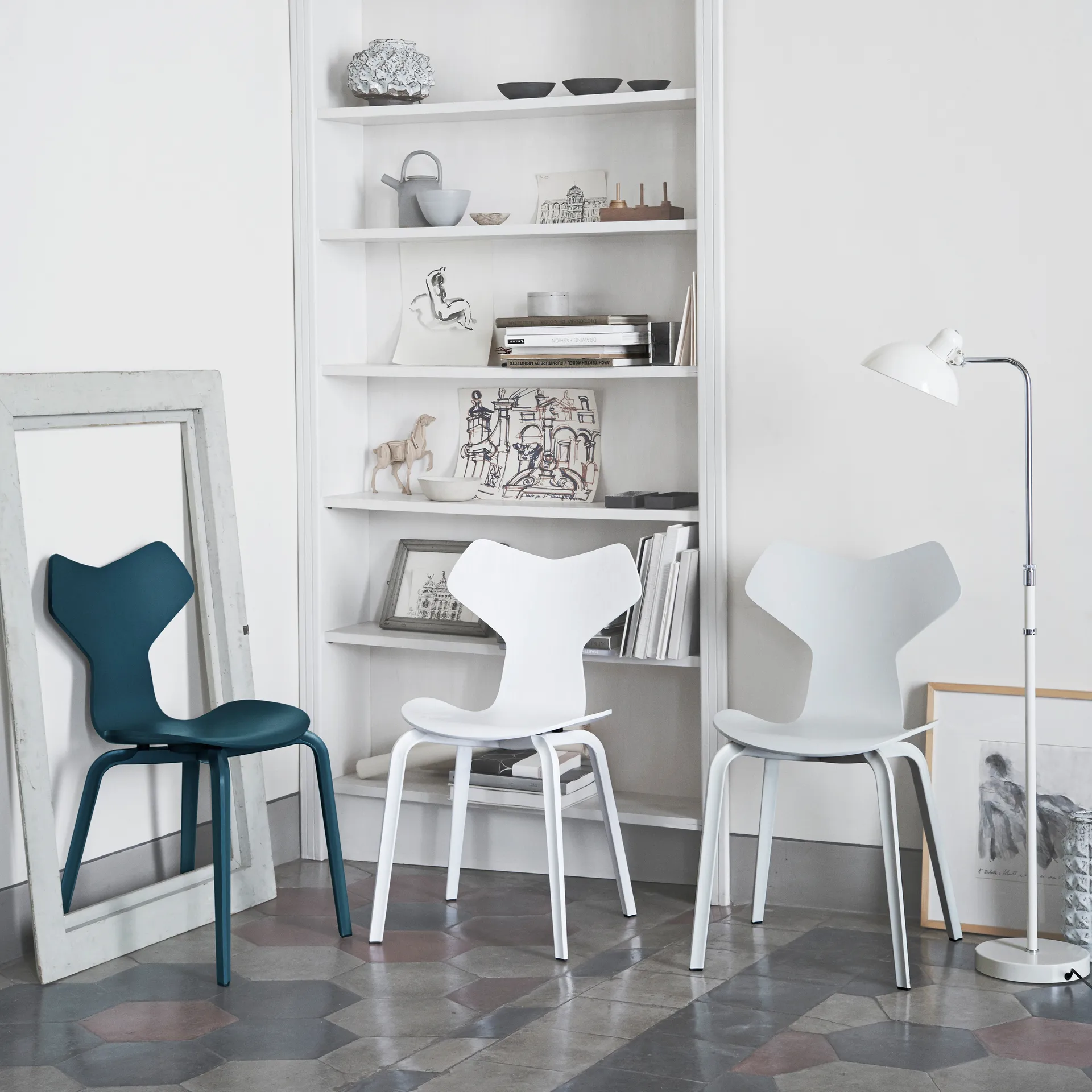 Lámpara de pie Kaiser Idell 6580-f Luxus, White Fritz Hansen