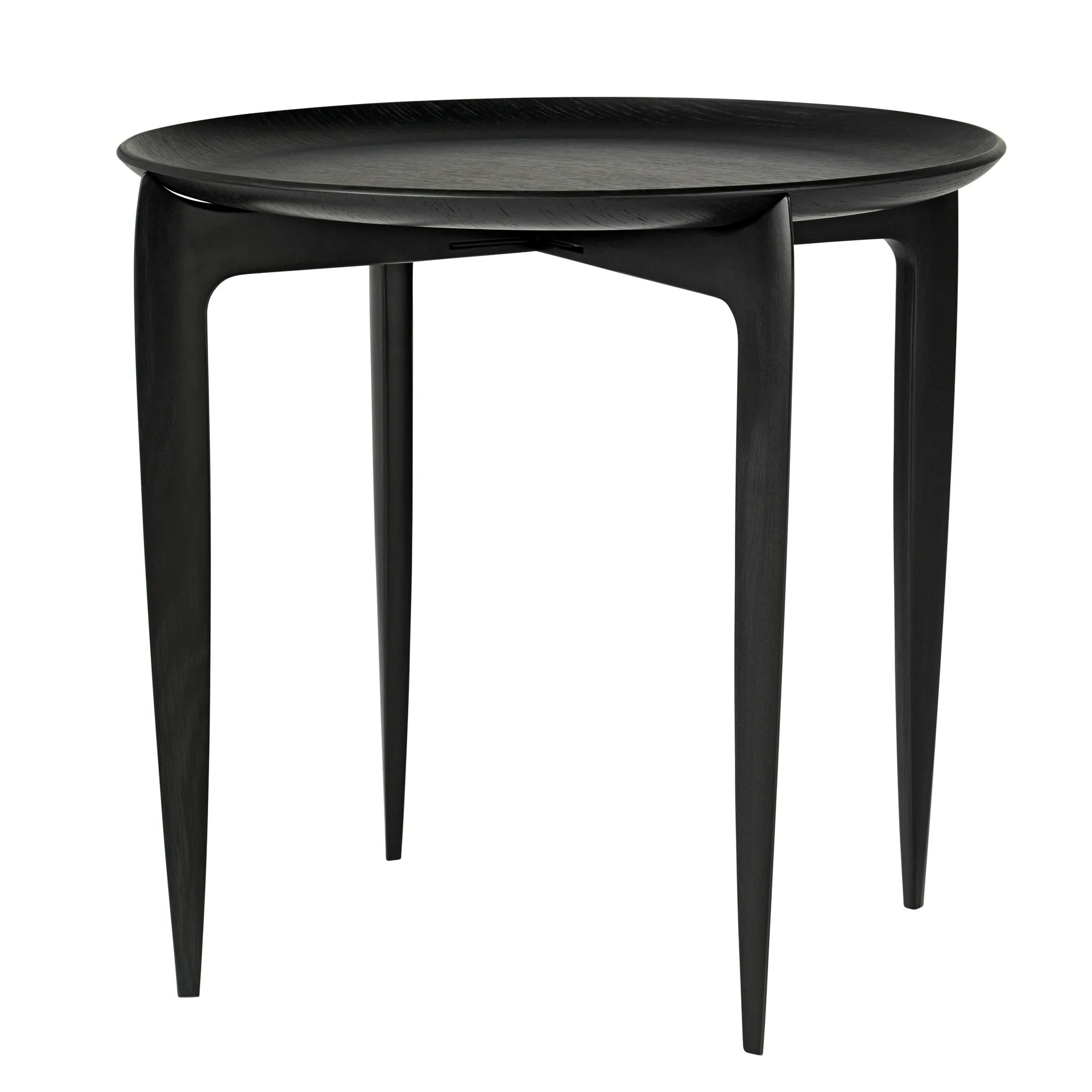 Mesa con bandeja Foldable Ø 45 cm, negro Fritz Hansen
