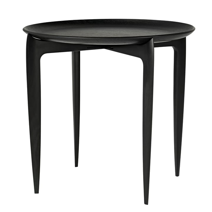 Mesa con bandeja Foldable Ø 45 cm - negro - Fritz Hansen