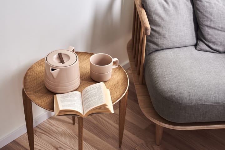 Mesa con bandeja Foldable Ø 45 cm, Roble Fritz Hansen