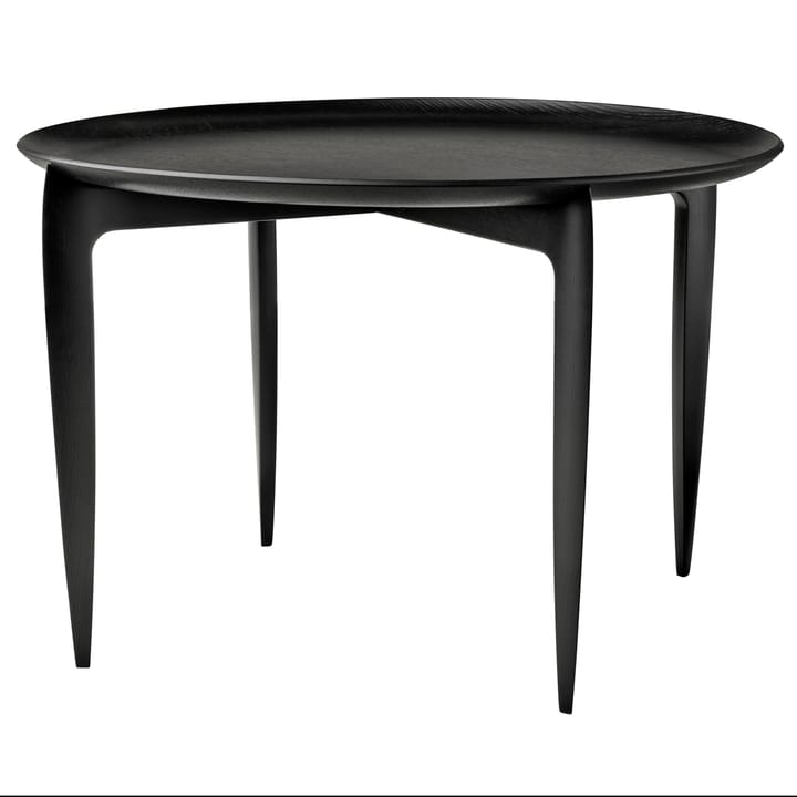 Mesa con bandeja Foldable Ø 60 cm - negro - Fritz Hansen