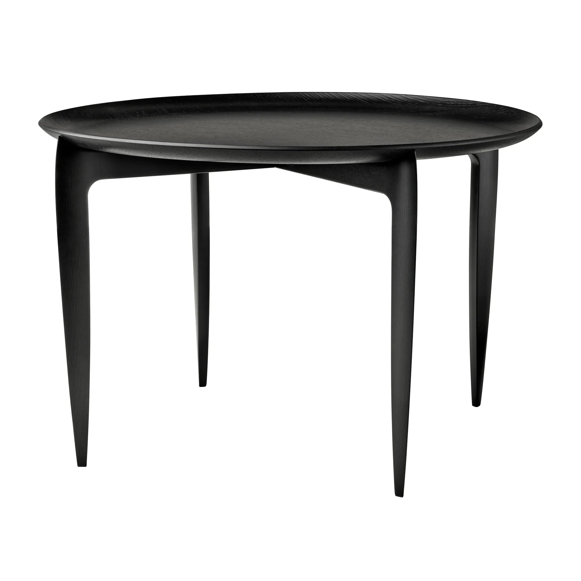 Mesa con bandeja Foldable Ø60 cm, negro Fritz Hansen