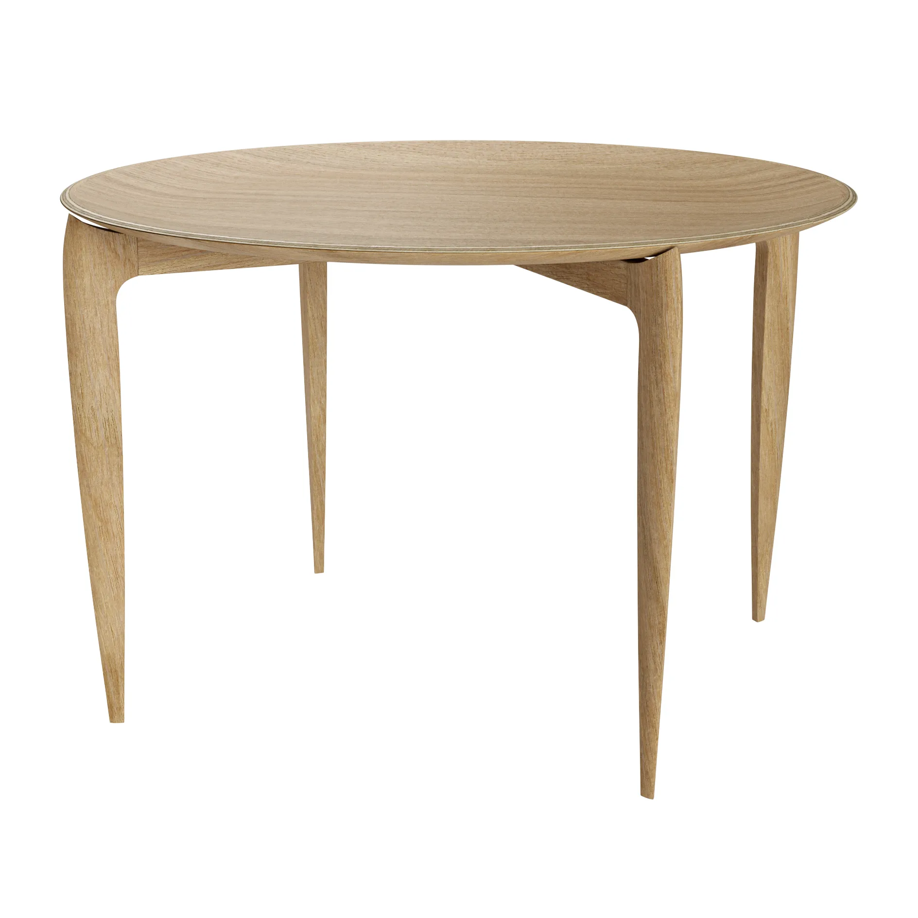 Mesa con bandeja Foldable Ø60 cm, Oiled oak Fritz Hansen