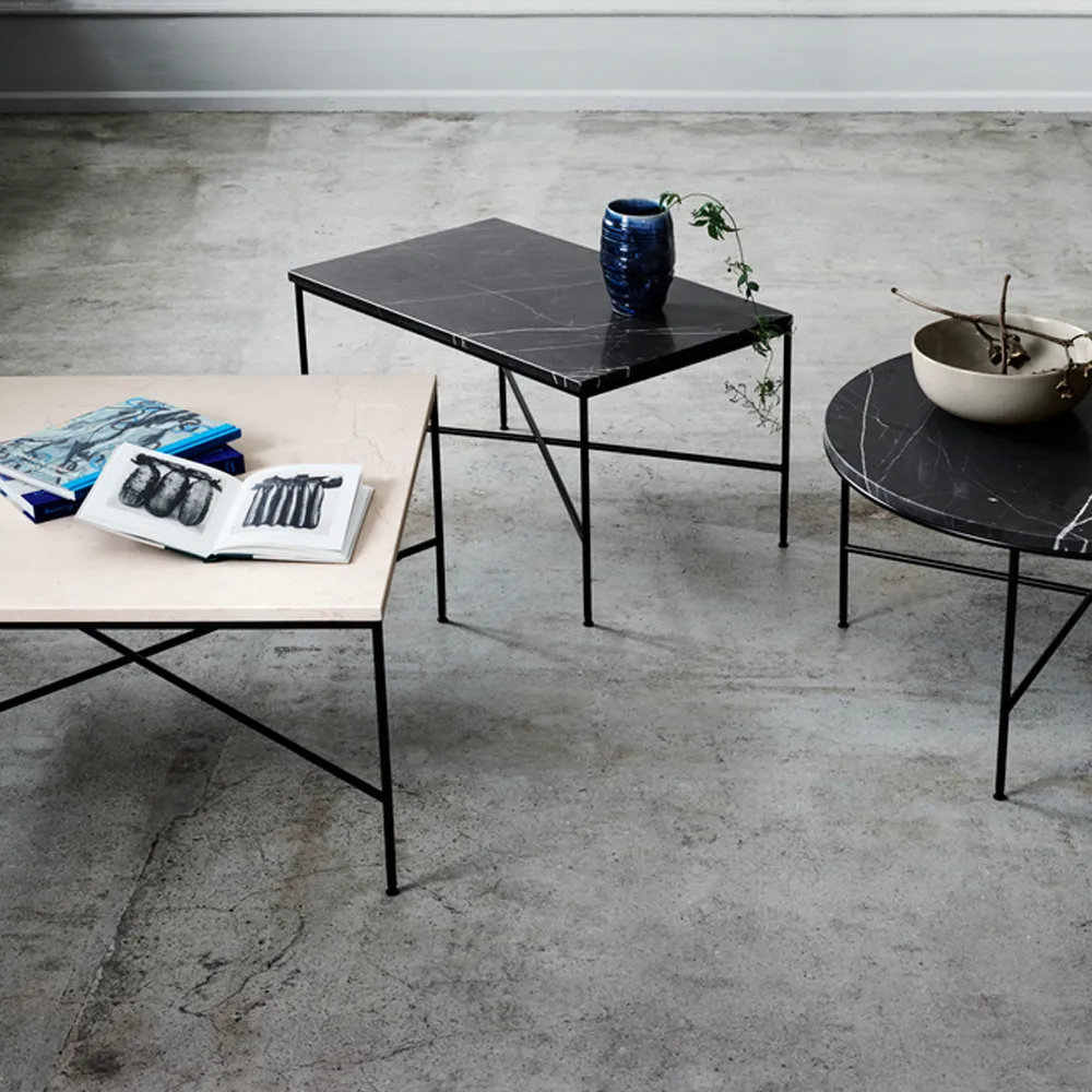 Mesa de centro Planner MC300 , Mármol crema-negro Fritz Hansen